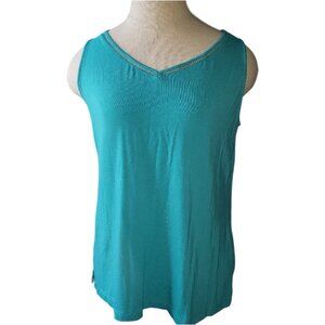 CT1638 Chico's Ladies Aqua Slit Tank Size 4
